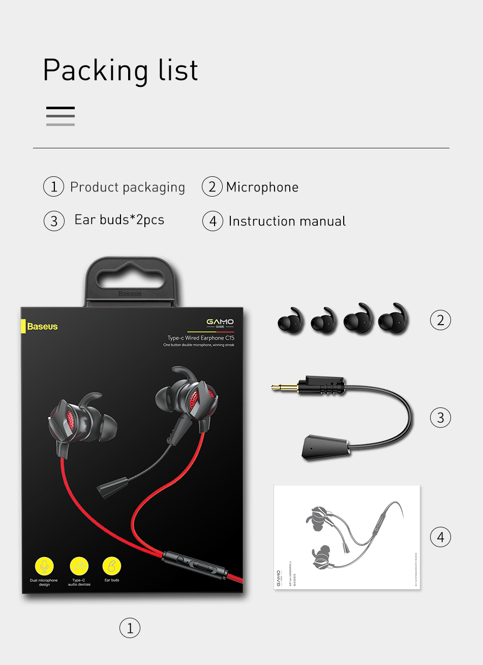 Baseus h15 clearance