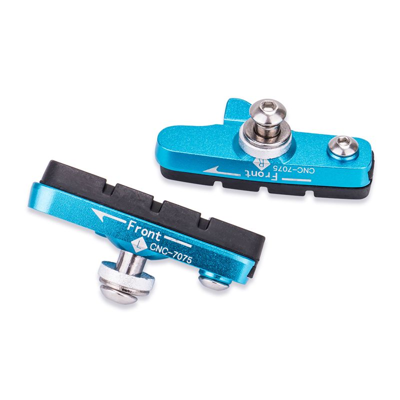 Rubber CNC Aluminum Alloy Shell Block Lightweight Caliper Brake Pads Gold