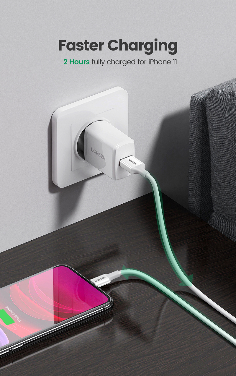 Cáp sạc & truyền dữ liệu Ugreen USB-A sang Lightning ABS US155