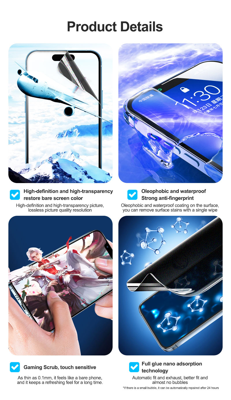 IMAK Anti-peep Hydrogel Film III Full Coverage Soft Screen Protector Film  for Huawei P50 Wholesale