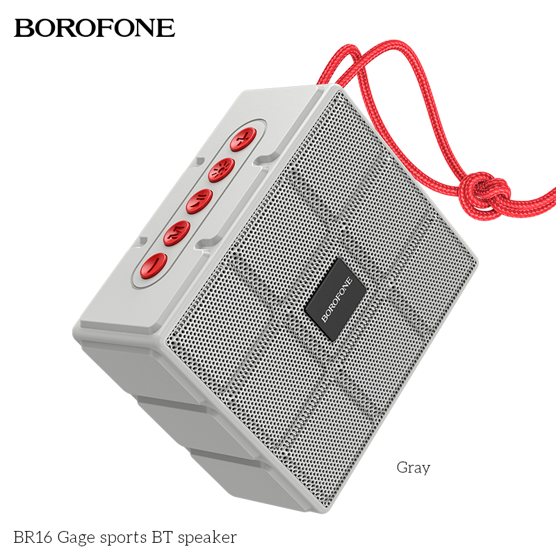 BOROFONE BR16 Gage Portable Bluetooth Smart Sports BT Speaker Gray
