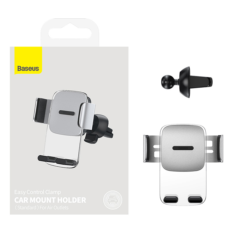 Baseus Easy Control Clamp Car Mount Holder Air Outlet Version Silver