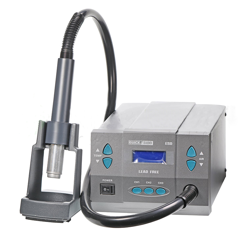 Quick 881D 1300W Hot Air Desoldering Rework Station with 3Pcs Hot Air