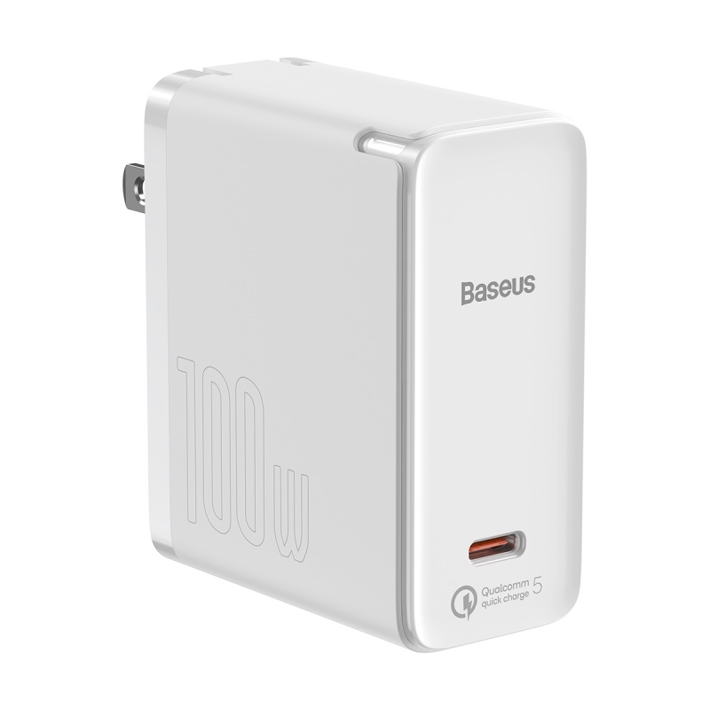 Baseus Type-C 100W GaN2 Fast Charger US Set White with 1.5M 100W 