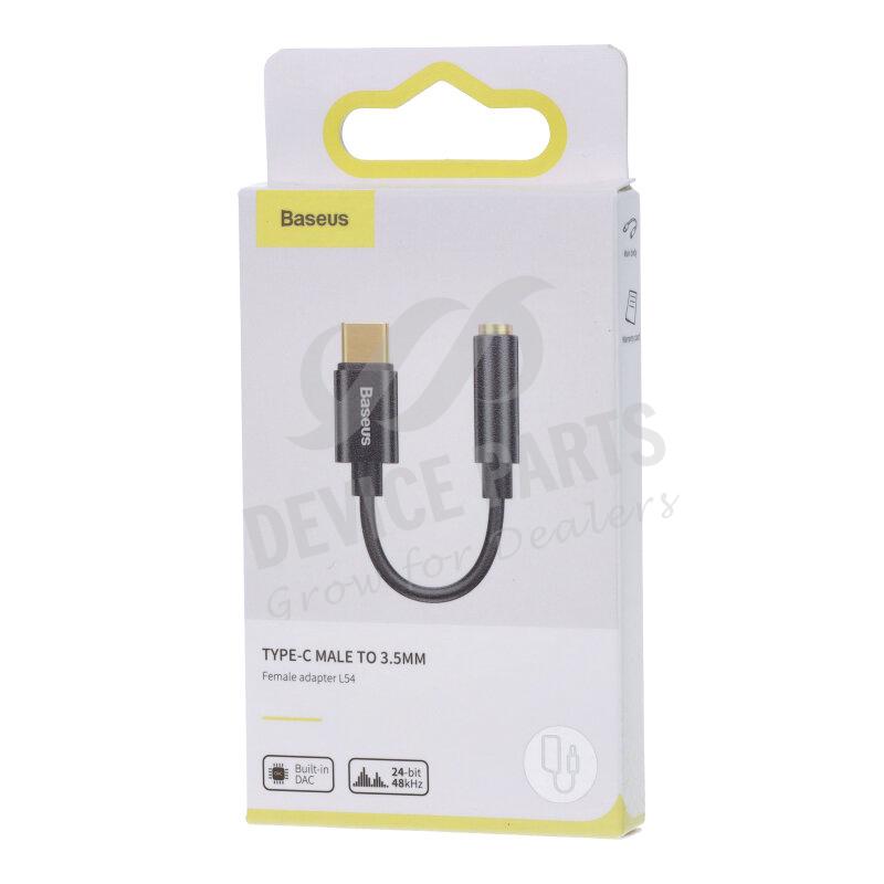 Baseus L54 TypeC to 3.5mm Earphone Jack Adapter Black