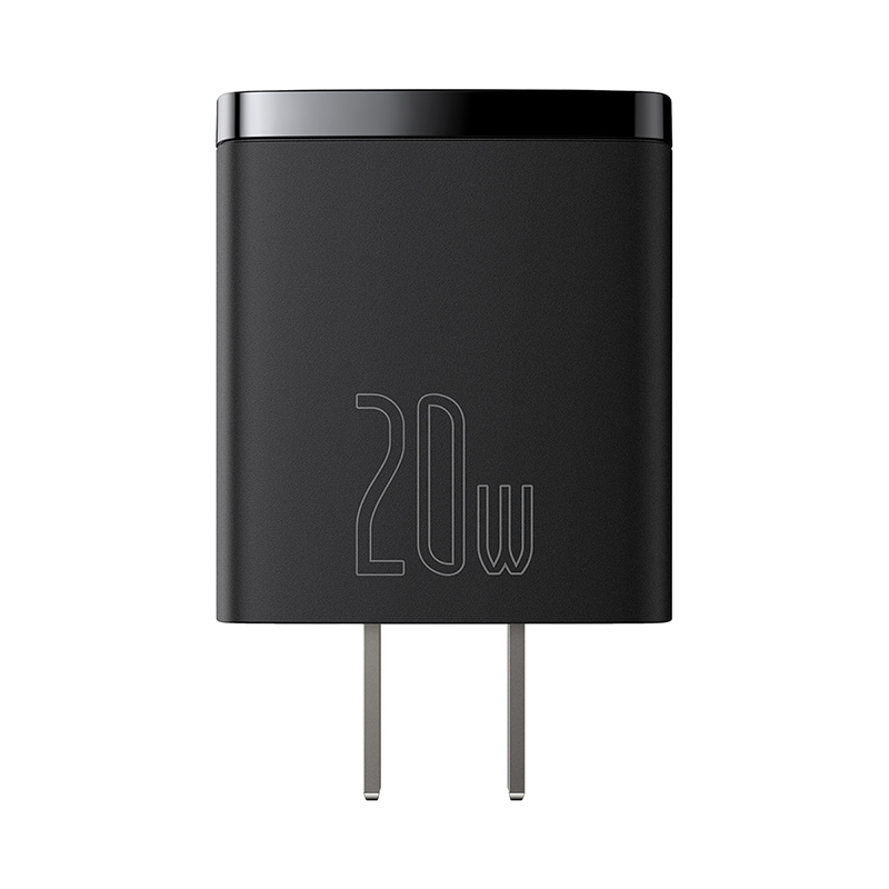 Baseus Caricatore Rapido Compatto 20W USB-C + USB-A | Nero | Ricarica Veloce
