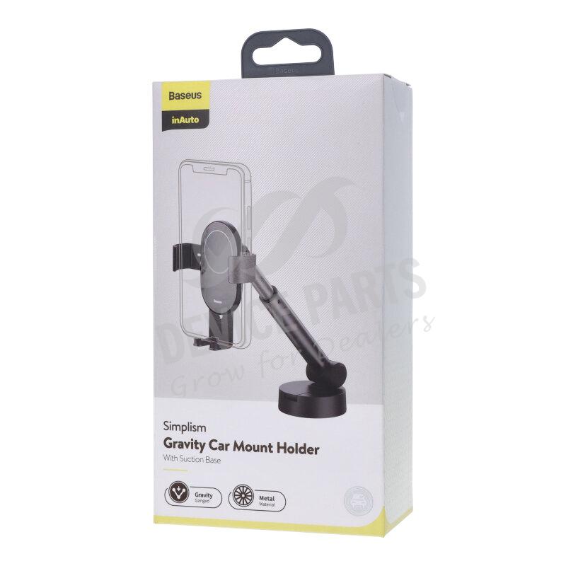 Baseus Simplism Gravity Car Mount Holder with Suction Base Black