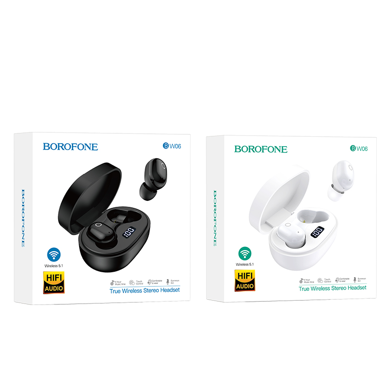 BOROFONE BW06 Manner True Wireless Bluetooth Earphone White