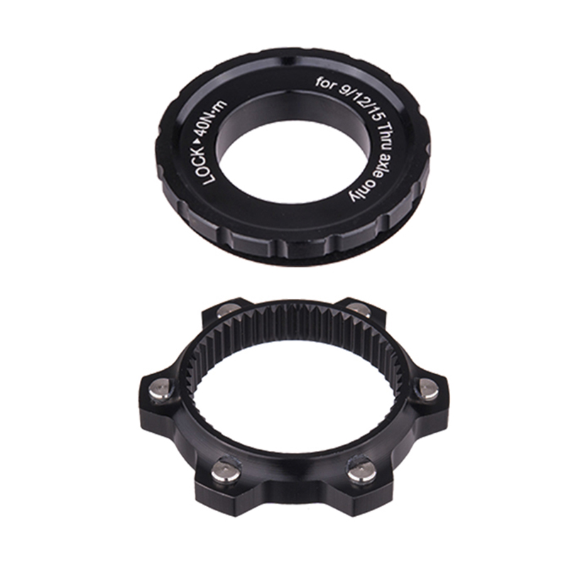 Bicycle Hub Center Lock to 6 Bolt Disc Brake Boost Hub Spacer Black