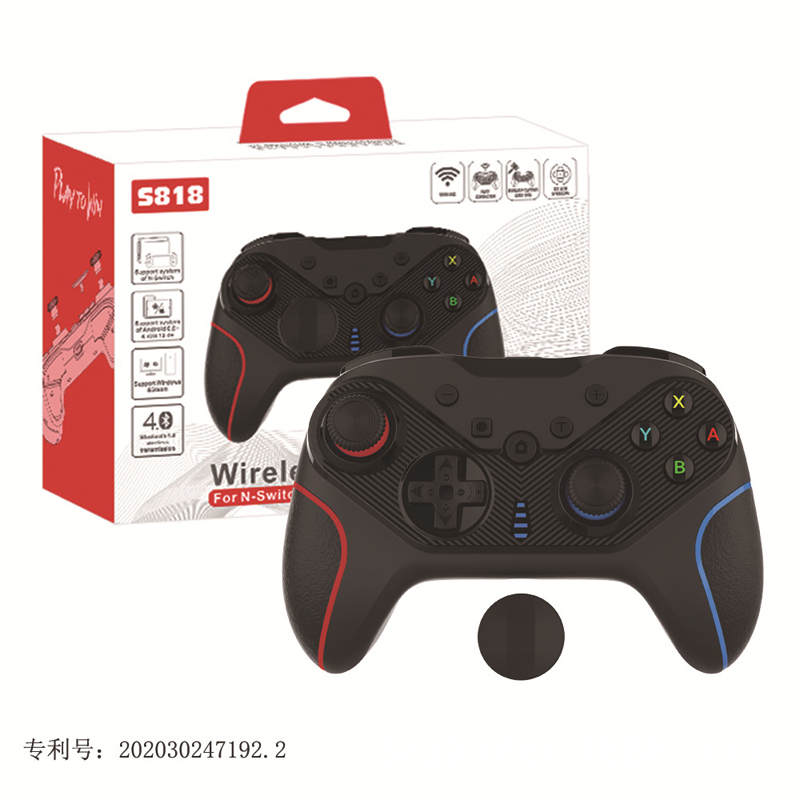 Wireless BT Game Controller Gamepad with 6-axis Gyroscope Dual Motor ...