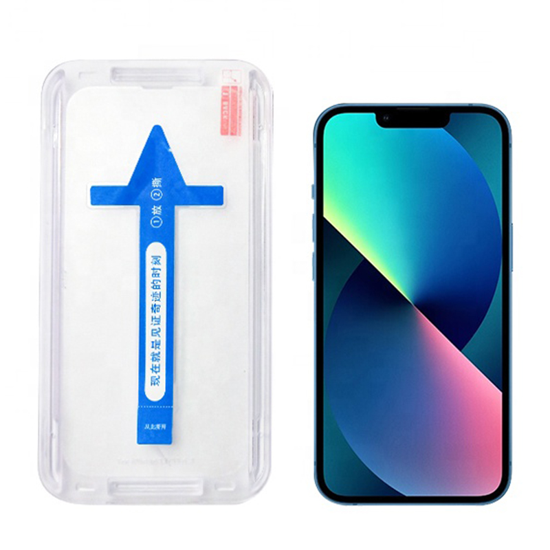 Privacy Anti Glare Full Screen Tempered Glass Screen Protector With Installation Frame Kit For Iphone 12 Mini Black