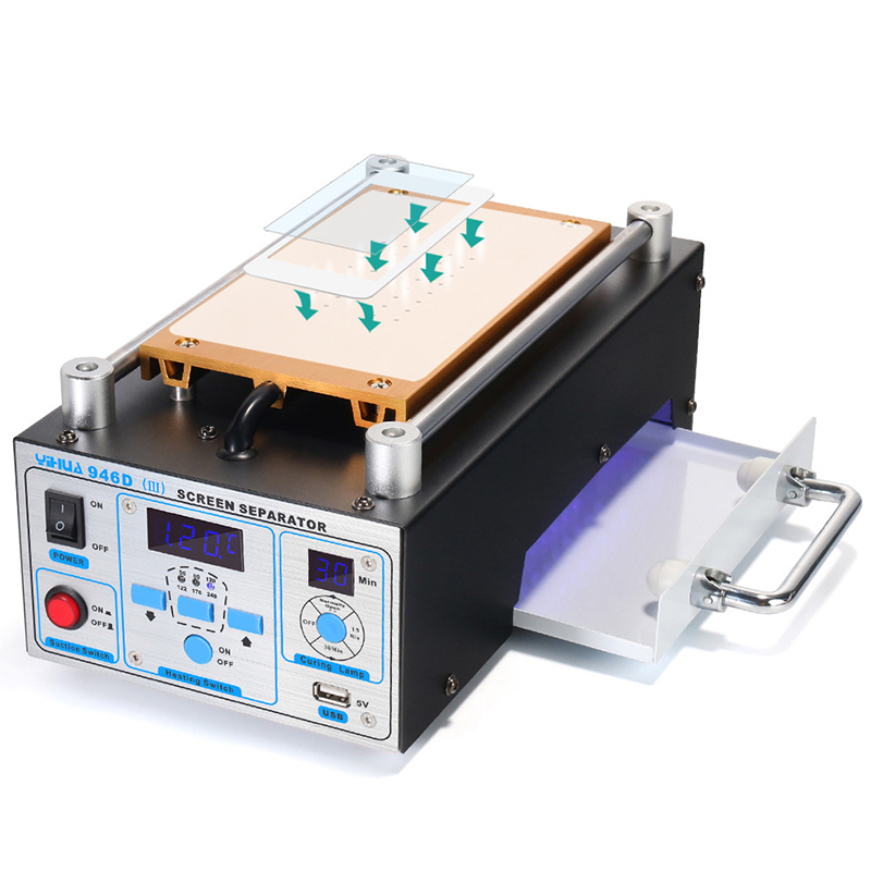 Glass Separator Machine YIHUA 946D-III LCD Touch Screen Glass Separator Machine with UV Glue ...