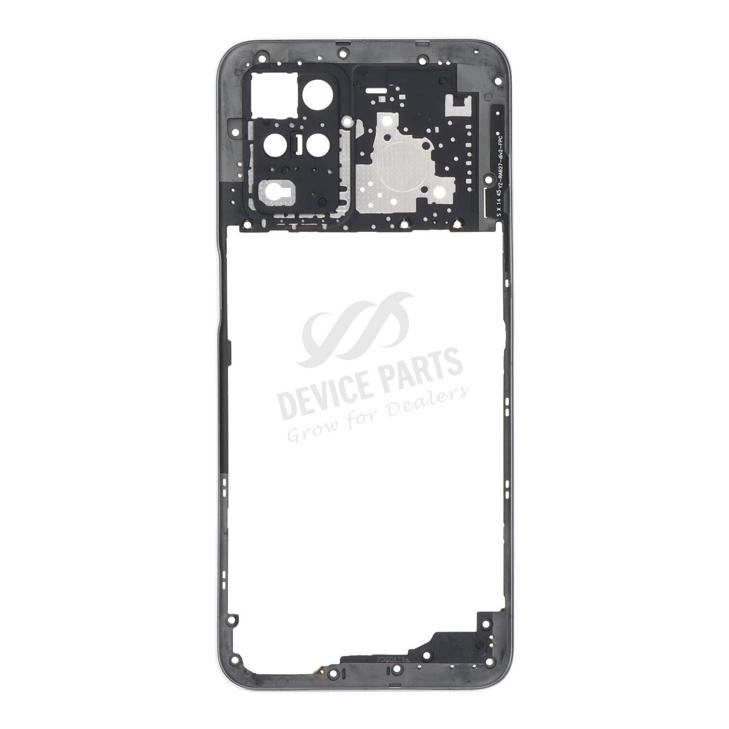 WEIOU Cover Per Realme 8 5G / Narzo 30 5G Con Supporto Nascosto E 2 Vetri Temperati, Custodia Antiurto TPU + PC Nera