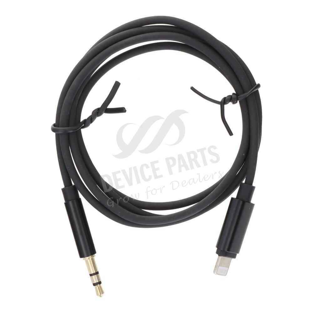1M Lightning(Male) to 3.5mm(Male) Audio Cable Black