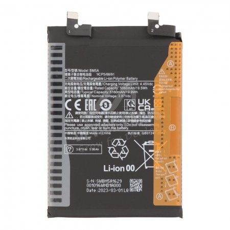MOBILEX Batteria BM5A Per Xiaomi Redmi Note 11 Pro 4G/5G – 5160mAh Originale Con Ricarica 67W